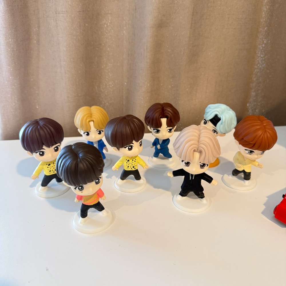 BTS TinyTAN McDonald's 2024 Mini Figure Set with Delivery Truck 9pc Lot